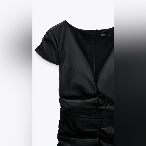 Zara Faux Leather Dress - Picture 3 of 7